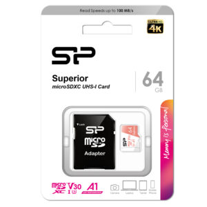 SILICON POWER MICRO SD SUPERIOR V30 64GB - Billede 3