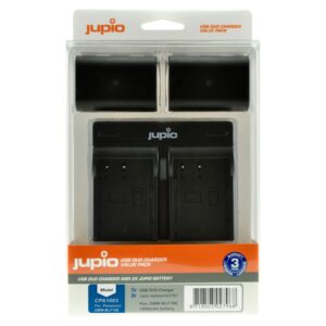 JUPIO PANASONIC 2X BATTERI DMW-BLF19E+DUO CHARGER - Billede 1