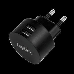 LOGILINK 220V 2XUSB-A FAST CHARGE 10,5W - Billede 1