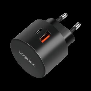 LOGILINK 220V LADER USB A+C 20W FAST CHARGE - Billede 1