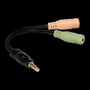 LOGILINK 3.5MM JACK ADPAPTER 1XM 2XF 3-PIN - Billede 1