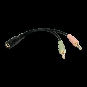 LOGILINK 3.5MM JACK ADPATER 1XF 2XM 3-PIN - Billede 1