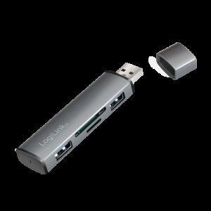LOGILINK USB 3.2 HUB+SD KORTLÆSER - Billede 1