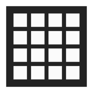 PASSEPARTOUT SORT 60X60CM - 16X 10X10CM - Billede 1