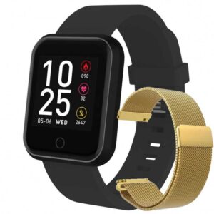 SWISS GO SMART UR BERN SORT - MESH GOLD REM - Billede 1