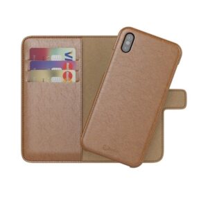 BE HELLO iPHONE X/Xs 2IN1 WALLET CASE BRUN - Billede 2