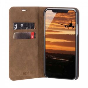 JT BERLIN IPHONE Xs MAX TEGEL LÆDER WALLET BRUN - Billede 3