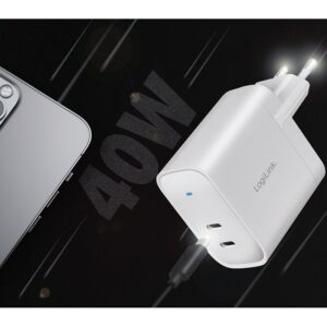 LOGILINK 220V 2XUSB-C PD 40W - Billede 6