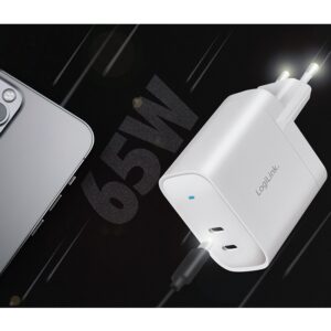 LOGILINK 220V 2XUSB-C PD 65W - Billede 6