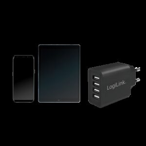 LOGILINK 220V 4XUSB ADAPTER 24W FAST CHARGE - Billede 4