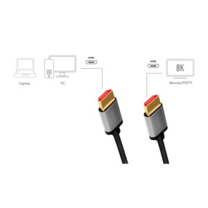 LOGILINK HDMI-A MM 8K KABEL 1M - Billede 3