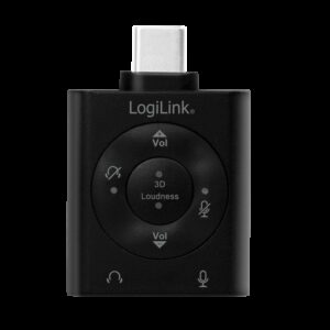 LOGILINK USB-C LYDKORT 2X3.5MM JACK IN/OUT - Billede 2