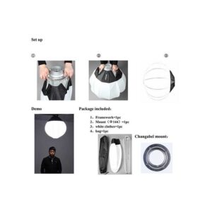 NICEFOTO GLOBE SOFTBOX 50CM - Billede 4