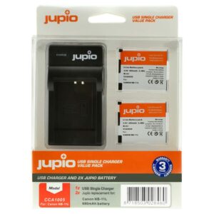 JUPIO CANON 2X BATTERI NB-11L+SINGLE - Billede 1
