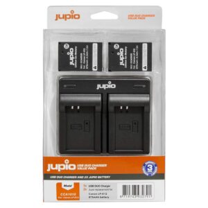 JUPIO CANON 2X BATTERI LP-E12+DUO CH - Billede 1
