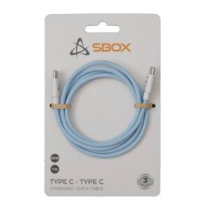 SBOX USB-C-C KABEL 1M 60W BLÅ - Billede 2