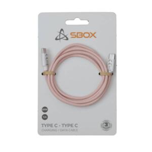 SBOX USB-C-C KABEL 1M 60W PINK - Billede 2