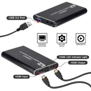SWISS GO USB 3.0 CAPTURE CARD LOOP THROUGH - Billede 7