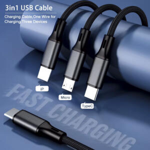 SWISS GO USB-C MULTI LADEKABEL LIGHT/MICRO/C 1.2M - Billede 4