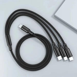 SWISS GO USB-C MULTI LADEKABEL LIGHT/MICRO/C 1.2M - Billede 3