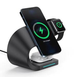 SWISS GO TRÅDLØS OPLADER DOCK 4-I-1 SORT - Billede 2