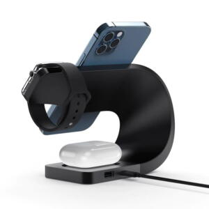 SWISS GO TRÅDLØS OPLADER DOCK 4-I-1 SORT - Billede 3
