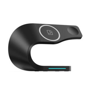 SWISS GO TRÅDLØS OPLADER DOCK 4-I-1 SORT - Billede 1
