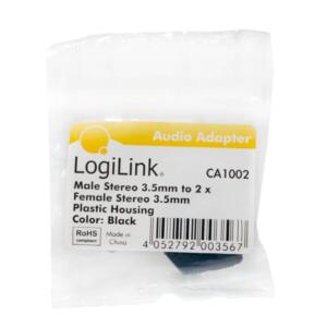 LOGILINK 3.5MM JACK SPLITTER 1XM 2XF - Billede 2