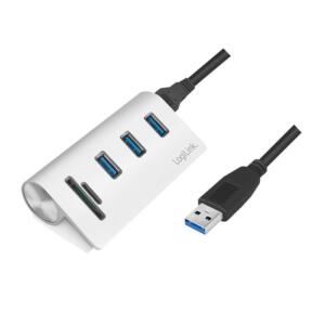 LOGILINK USB 3.0 3PORT HUB M/SDKORTLÆSER - Billede 2