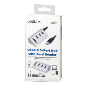 LOGILINK USB 3.0 3PORT HUB M/SDKORTLÆSER - Billede 9