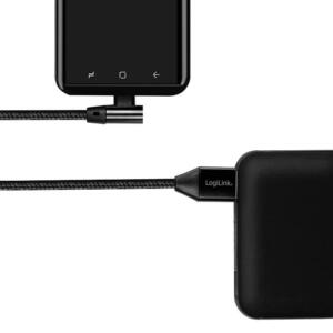 LOGILINK USB-C/M VINKEL - A/M STOF 1M - Billede 3