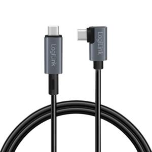 LOGILINK USB 2.0 C-C VINKEL KABEL PD 1M - Billede 3