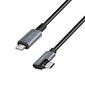 LOGILINK USB 2.0 C-C VINKEL KABEL PD 1M - Billede 2
