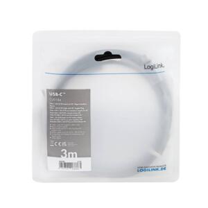 LOGILINK USB 2.0 C-C VINKEL KABEL PD 3M - Billede 8