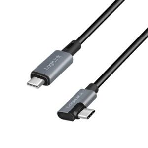 LOGILINK USB 2.0 C-C VINKEL KABEL PD 3M - Billede 2