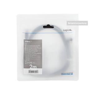 LOGILINK USB 2.0 A-C VINKEL KABEL 3M - Billede 7