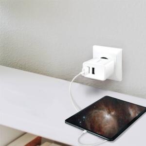 LOGILINK 220V 2XUSB-A 12W/2,A HVID - Billede 7