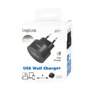 LOGILINK 220V 1XUSB-A FAST CHARGE ADAPTER 10,5W - Billede 9