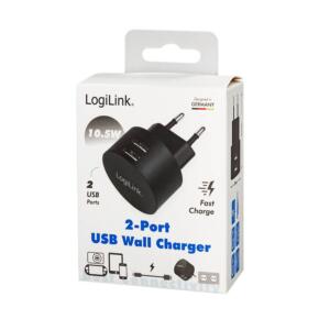 LOGILINK 220V 2XUSB-A FAST CHARGE 10,5W - Billede 8