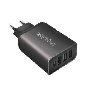 LOGILINK 220V OPLADER 3XUSB-A 1XUSB-C 27W FAST CHARGE - Billede 4
