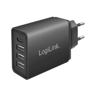 LOGILINK 220V OPLADER 3XUSB-A 1XUSB-C 27W FAST CHARGE - Billede 2