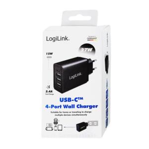 LOGILINK 220V OPLADER 3XUSB-A 1XUSB-C 27W FAST CHARGE - Billede 10