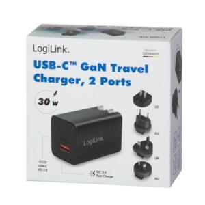 LOGILINK REJSEADAPTER USB-C/A 30W - Billede 10