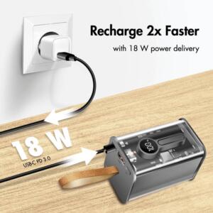 LOGILINK POWERBANK 20000MAH TRANSPARENT - Billede 9