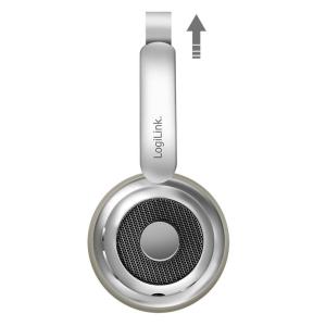LOGILINK AURASOLO HEADSET BT 6.0 SØLV - Billede 3