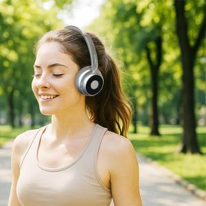 LOGILINK AURASOLO HEADSET BT 6.0 SØLV - Billede 4