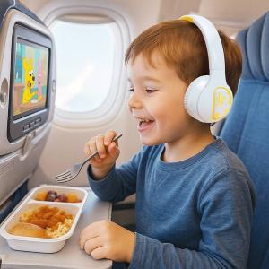 LOGILINK MUSIC BUDDIES WIRELESS KIDS HEADSET BLÅ/GUL - Billede 4