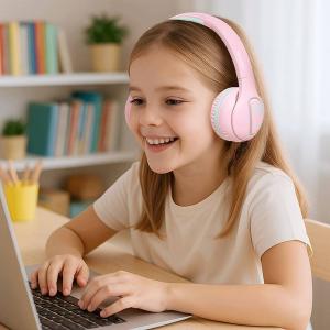 LOGILINK MUSIC BUDDIES WIRELESS KIDS HEADSET PINK - Billede 4