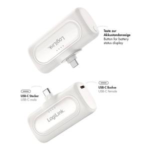 LOGILINK COMPACT POWERBANK 5000MAH USB-C HVID - Billede 3