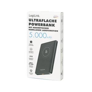 LOGILINK MAGNETIC POWERBANK 5000MAH USB-C PD 15W SORT - Billede 8